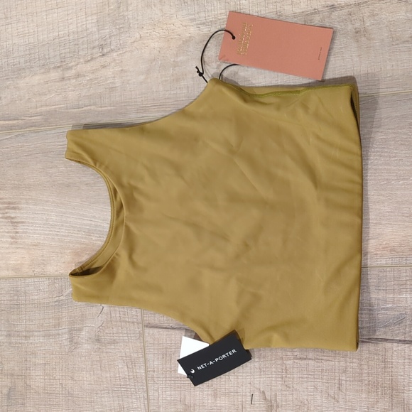 Girlfriend Collective Dylan Tank Bra in Serpent - Picture 1 of 3